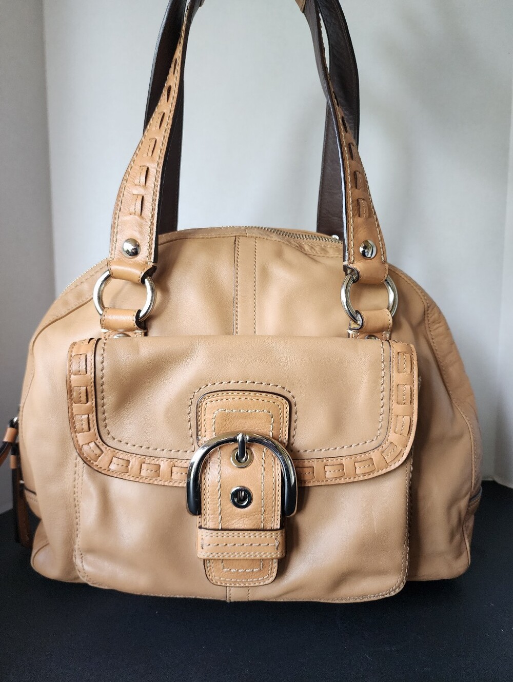 Coach Courtney Soho Dome Satchel, EUC, Camel, 2008, F13111, $598 MSRP